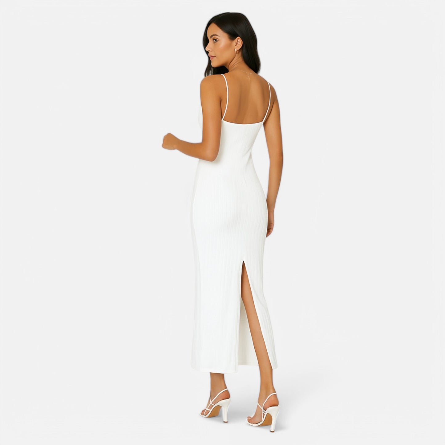 Claireve | Robe Longue Froncée Femme – Élégance Sculptée, Séduction Subtile