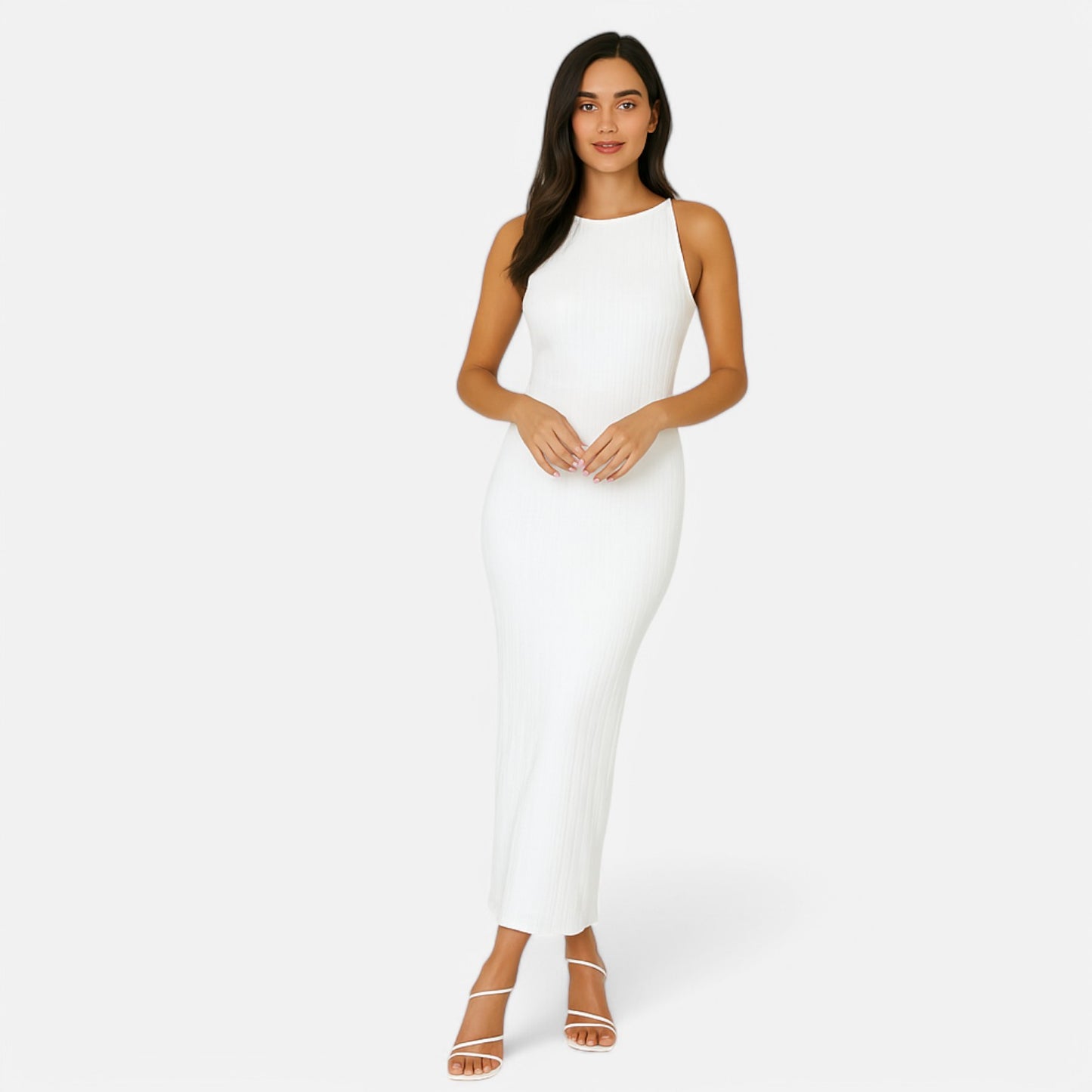 Claireve | Robe Longue Froncée Femme – Élégance Sculptée, Séduction Subtile