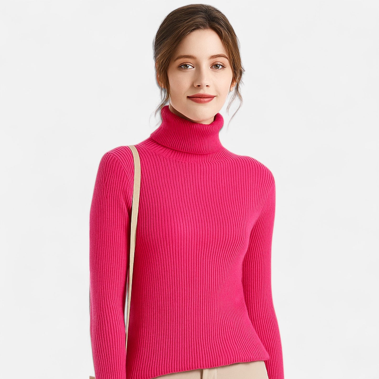 Claireve | Pull Femme en Maille à Col Roulé – Douceur Élégante, Silhouette Intemporelle