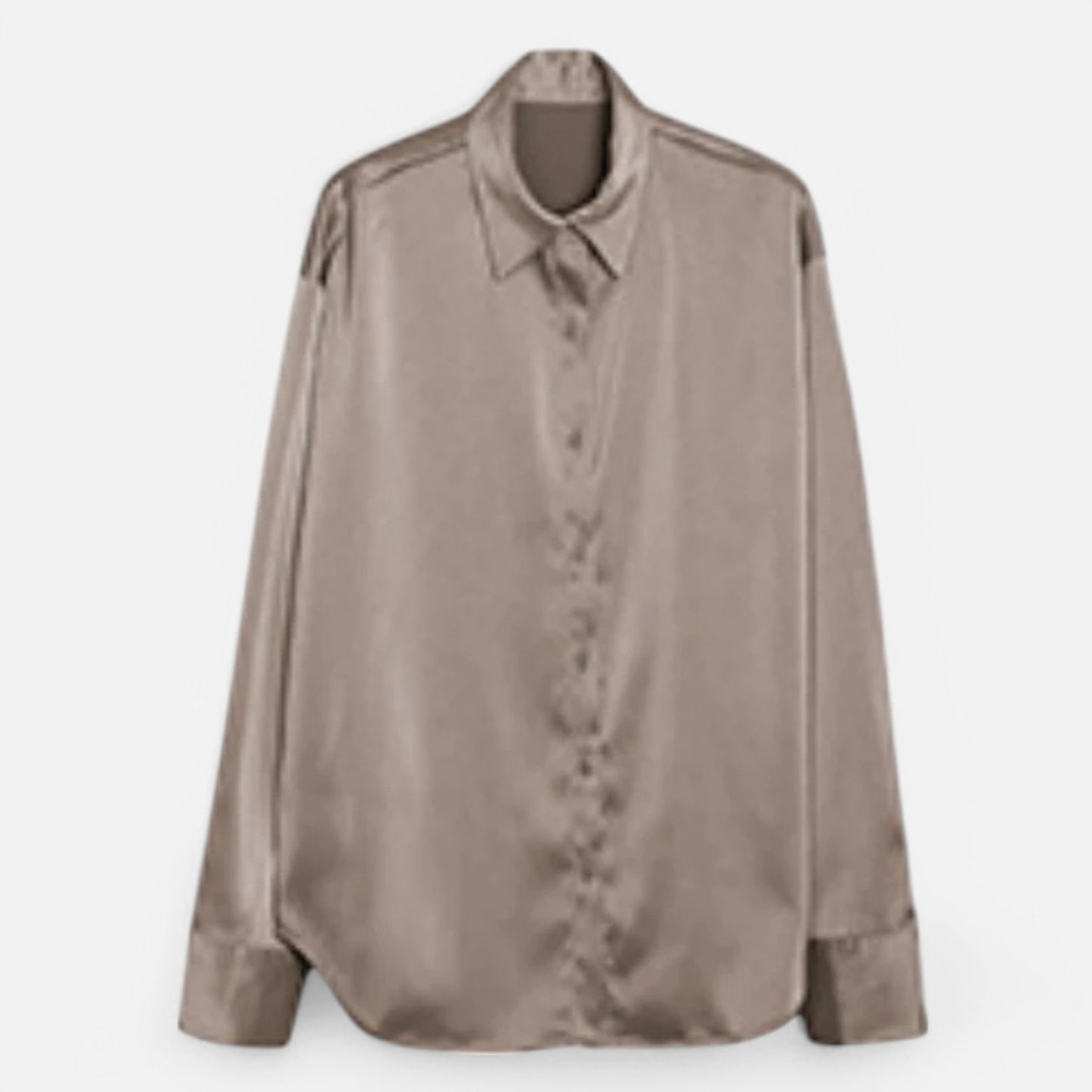 Claireve | Blouse Femme en Satin Blanc – Fluidité Vintage, Éclat Printanier