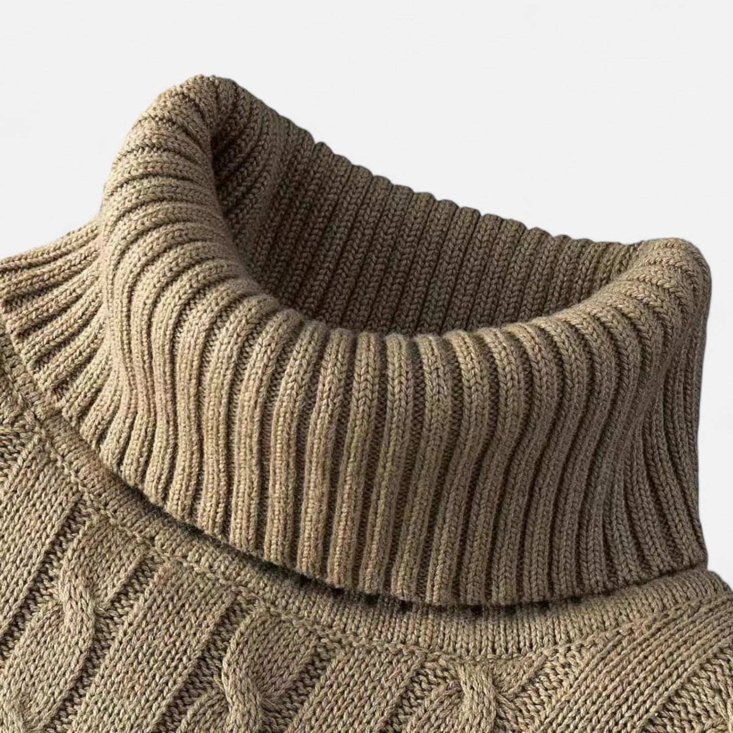 Claireve | Pull Col Roulé Homme en Maille – Style Décontracté, Confort Structuré