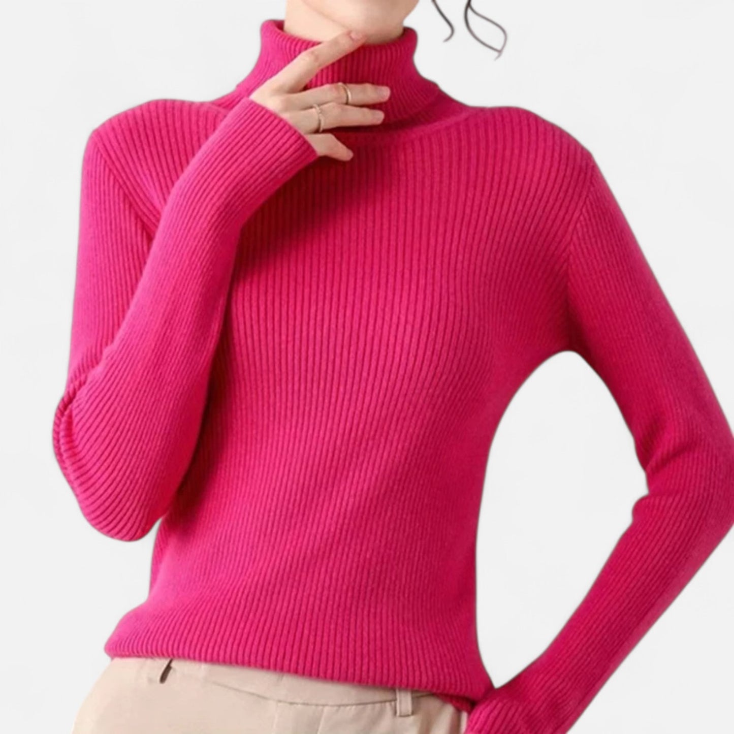 Claireve | Pull Femme en Maille à Col Roulé – Douceur Élégante, Silhouette Intemporelle