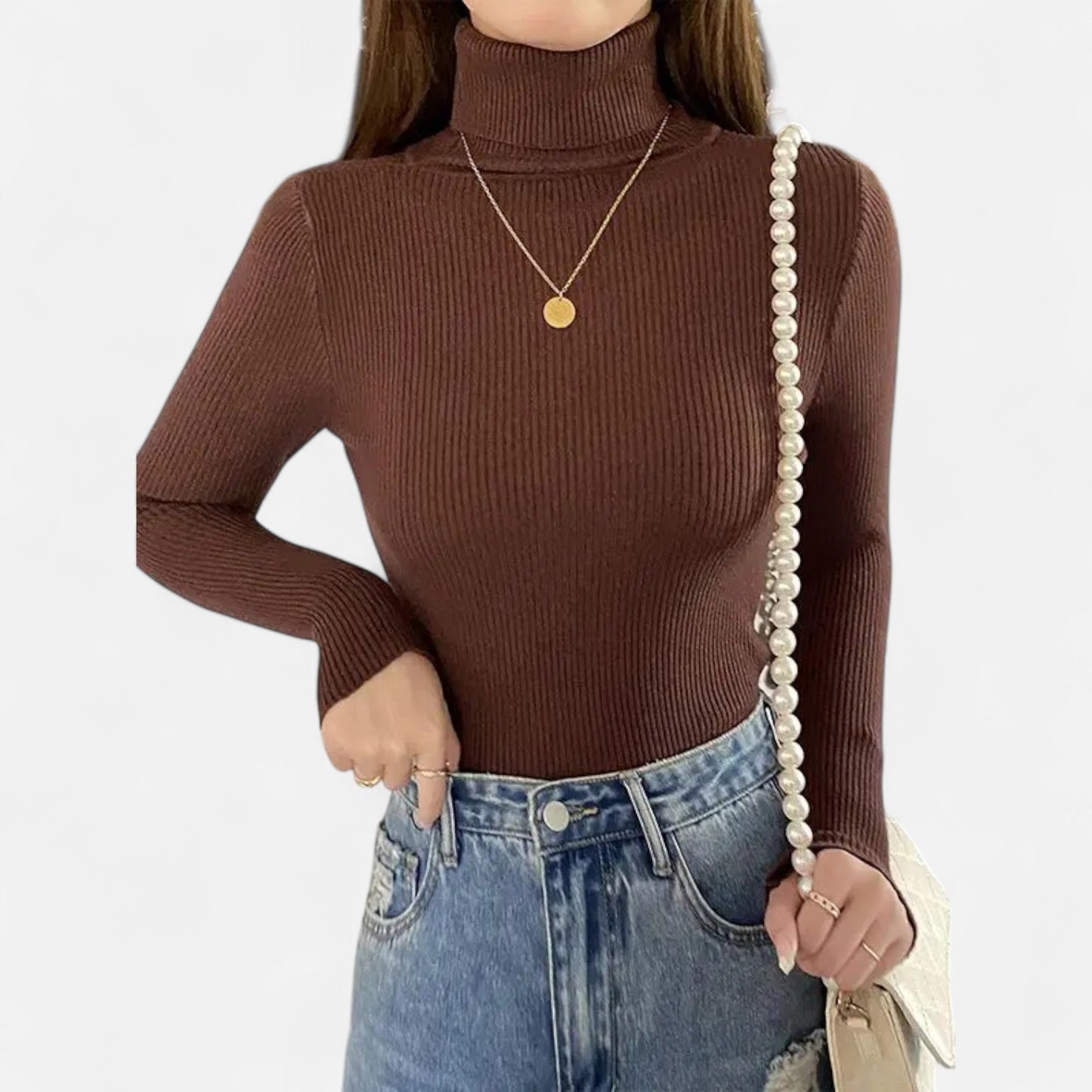 Claireve | Pull Femme en Maille à Col Roulé – Douceur Élégante, Silhouette Intemporelle