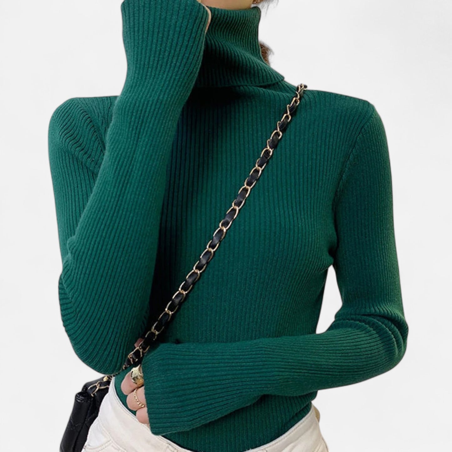 Claireve | Pull Femme en Maille à Col Roulé – Douceur Élégante, Silhouette Intemporelle