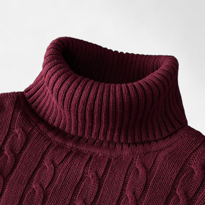 Claireve | Pull Col Roulé Homme en Maille – Style Décontracté, Confort Structuré