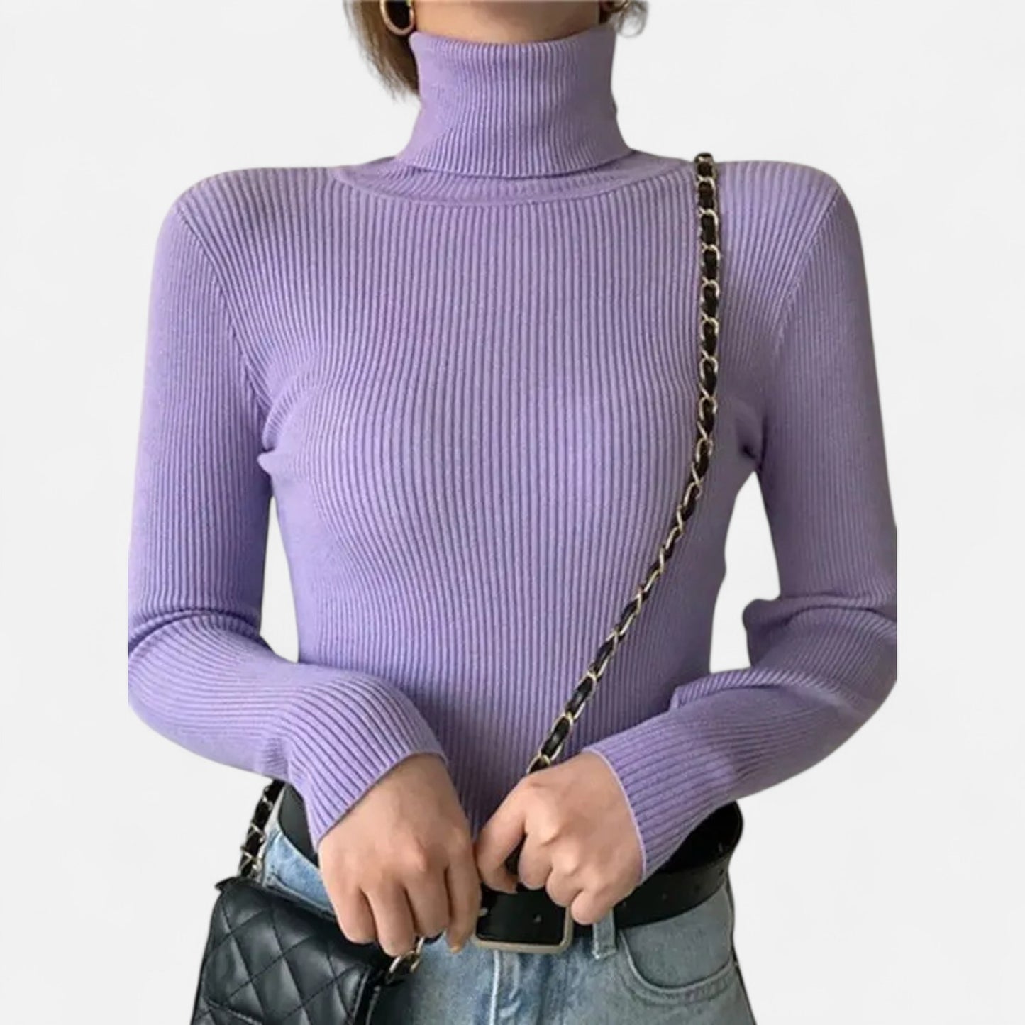 Claireve | Pull Femme en Maille à Col Roulé – Douceur Élégante, Silhouette Intemporelle
