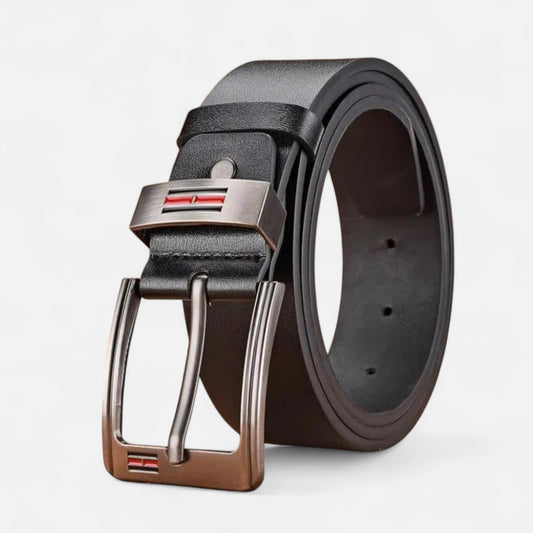 Claireve | Ceinture Homme en Cuir Véritable Avio – Élégance Structurée, Finition Intemporelle