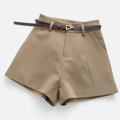 Claireve | Short Vintage Décontracté en Coton Lavé