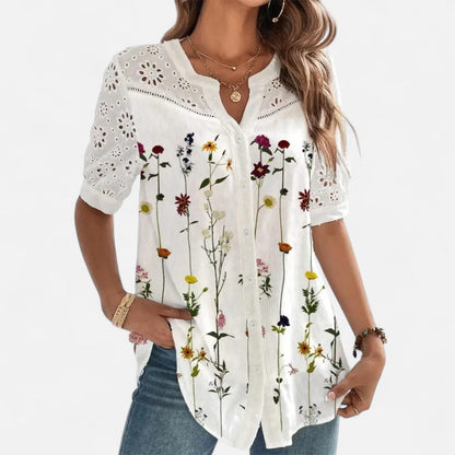 Claireve | Chemise Ample à Manches Courtes en Coton