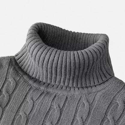 Claireve | Pull Col Roulé Homme en Maille – Style Décontracté, Confort Structuré