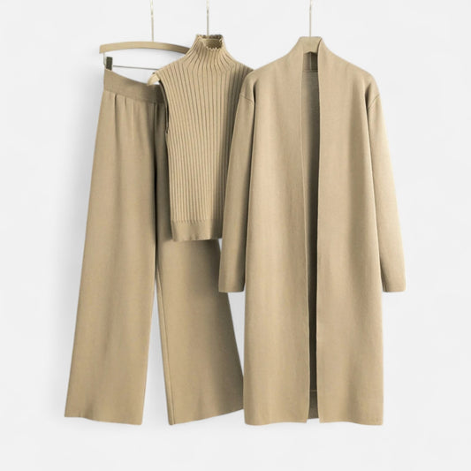 Claireve | Ensemble Femme 3 Pièces avec Cardigan – Élégance Décontractée, Confort Coordonné