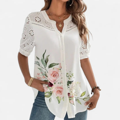 Claireve | Chemise Ample à Manches Courtes en Coton