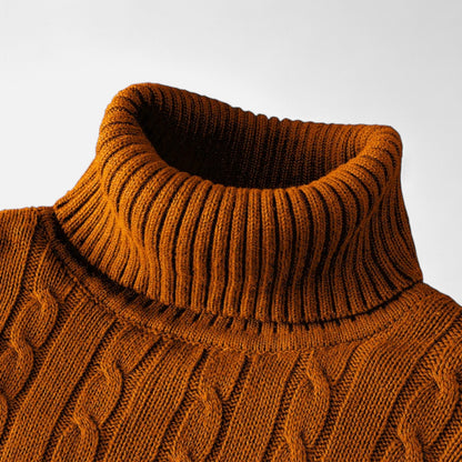 Claireve | Pull Col Roulé Homme en Maille – Style Décontracté, Confort Structuré