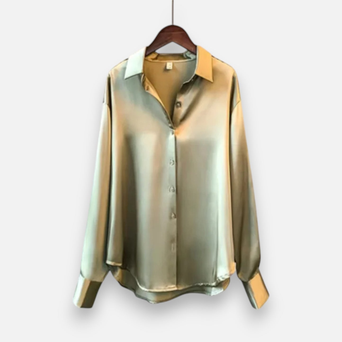 Claireve | Blouse Femme en Satin Blanc – Fluidité Vintage, Éclat Printanier
