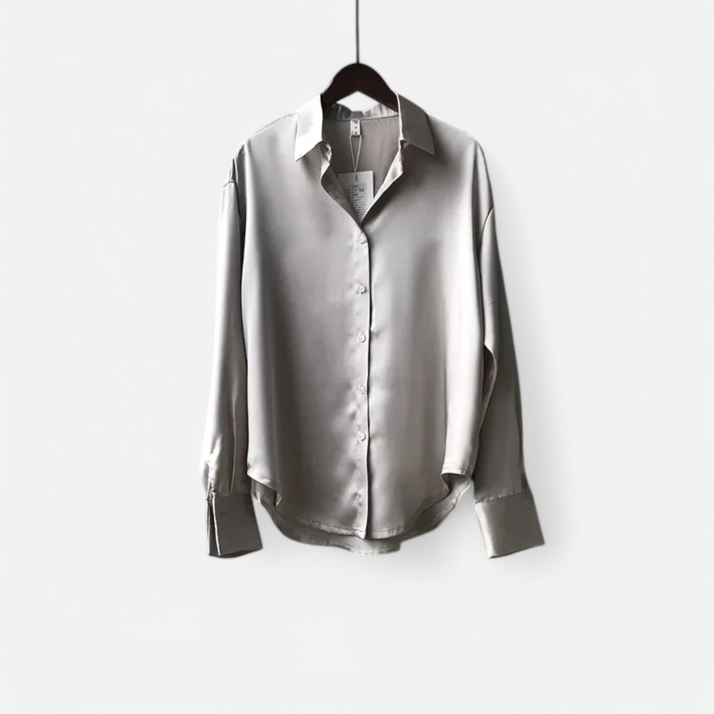 Claireve | Blouse Femme en Satin Blanc – Fluidité Vintage, Éclat Printanier