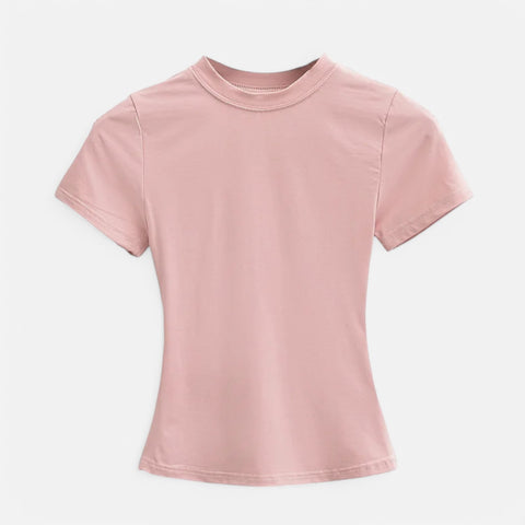 Claireve | T-Shirt Femme Manches Courtes – Simplicité Chic, Silhouette Affirmée